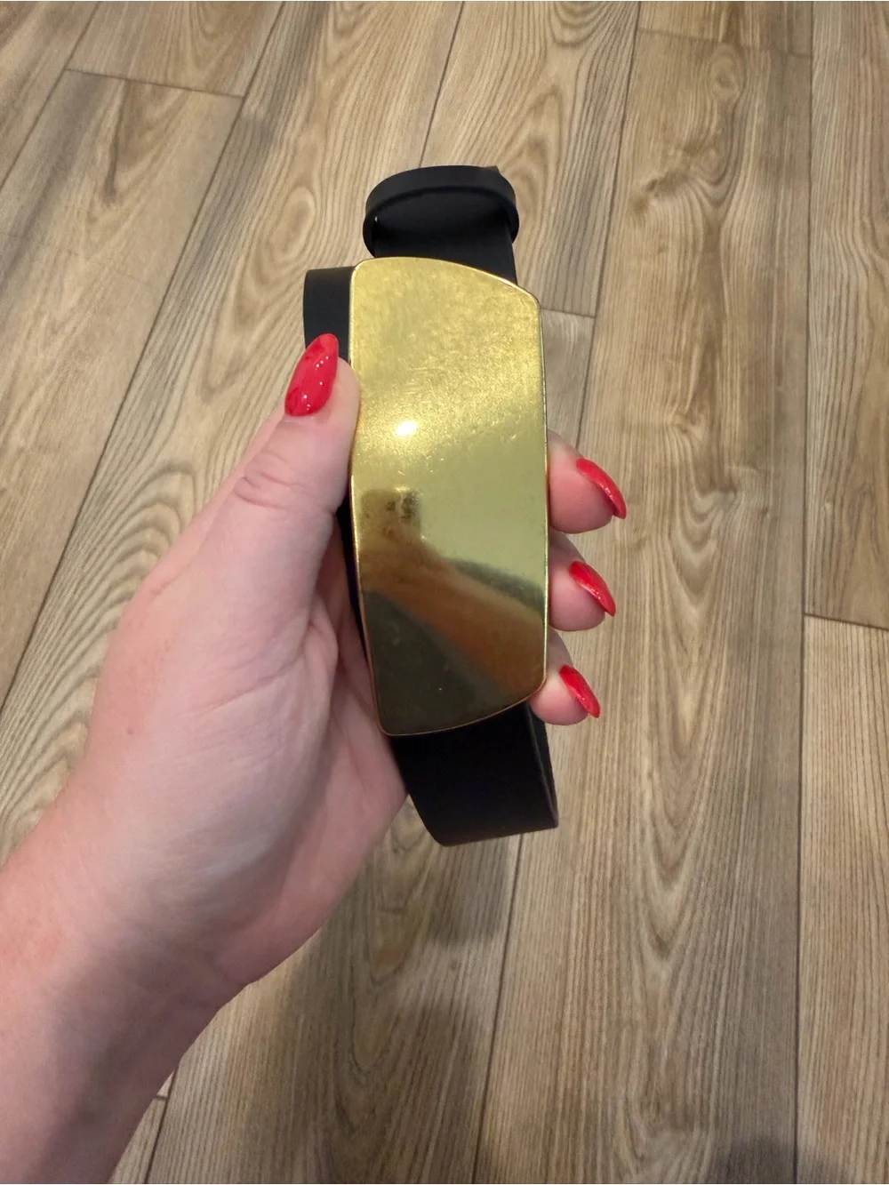 MADEWELL Black Belt with Gold Buckle